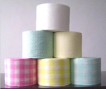Tecido não tecido spunlace para lenços descartáveis ​​de limpeza de cozinha