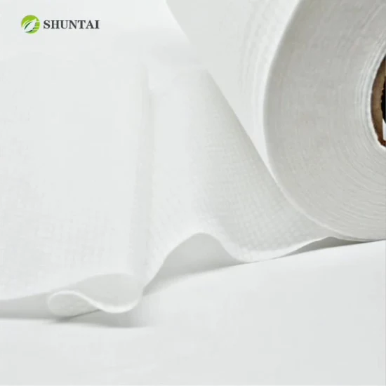 Impressão personalizável de tecido não tecido de polpa de madeira spunlace para limpeza civil/toalha de cozinha